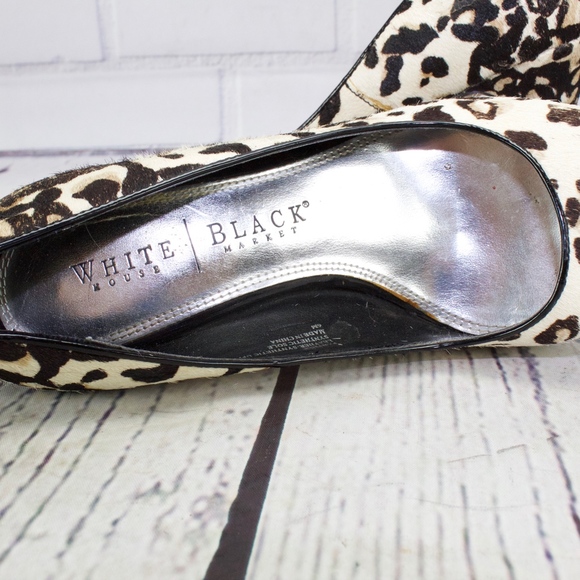 SALE! White House Black Market Leopard Fur Heels 6 - Picture 6 of 8